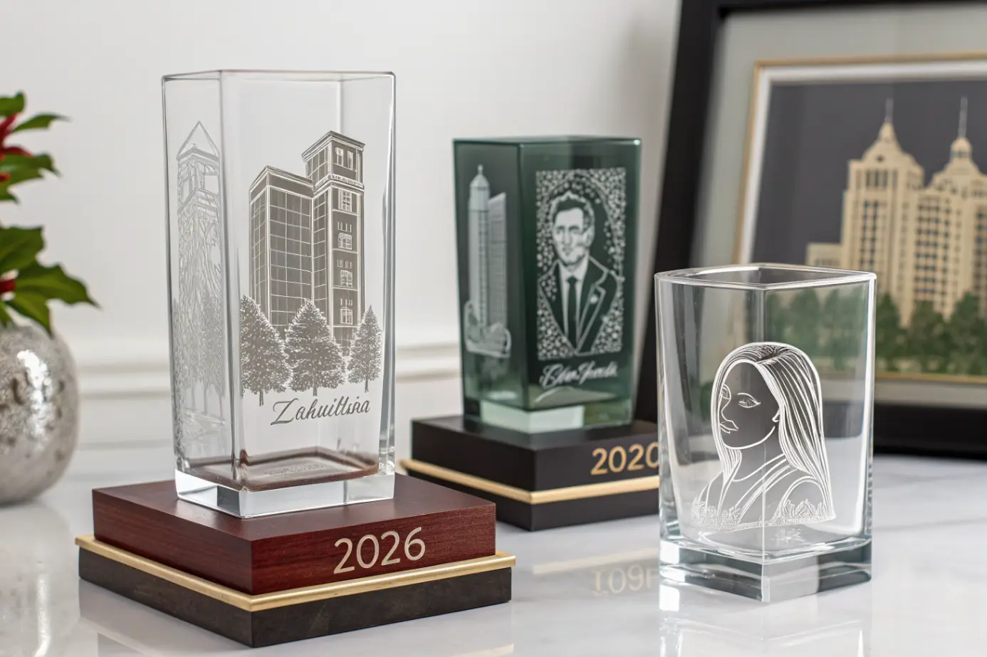 Cadeaux en verre personnalisés et gravure 3D 2026